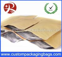 China Heat Sealing Ziplock Kraft Paper Coffee Packaging Bags With Valve factory