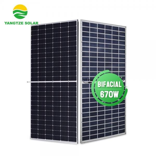 Quality 670W Bifacial Solar PV Panel 132Cells 10BB 210mm PERC for sale