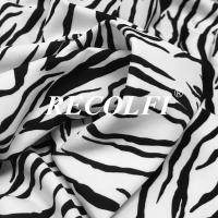 China Zebra Print Recycled Spandex Fabric Digital Print Colors 152CM Width for sale