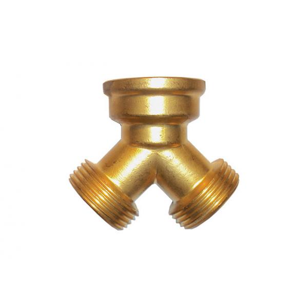 Quality Brass Y Type Three Way Pipe Fitting Two Male x Female Thread for sale