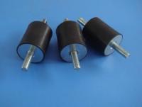 China Black Color Rubber Shock Mounts / Cylindrical Vibration Isolators factory