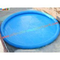 China 9M diameter Round shape Blue Swimming Inflatable Water Pools with thick O anchor point factory