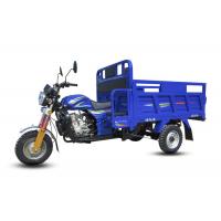 China Air Cooling 150CC Cargo Tricycle , Electric Three Wheel Motorcycle Dark Blue factory