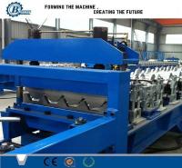 China Galvanized Steel Trapezoidal Sheet Metal Roll Forming Machines High Speed factory