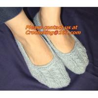 China Lady Winter Indoor Hand Knitted Slipper Sock,hand knit sock,Knitted Wool Sock factory