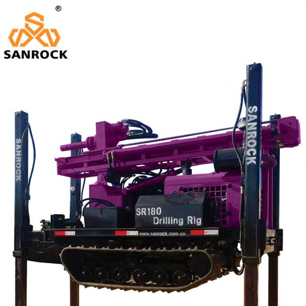 Quality Hydraulic Water Drilling Rig Bore hole 180m Depth Crawler Water Well Drilling Rig Machine for sale