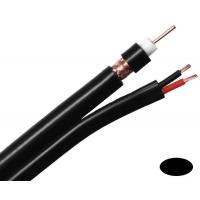 China RG6 Siamese Cable 18AWG Copper 95% Copper Braid for Closed Circuit Television for sale