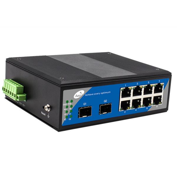 Quality Cascading Ring Industrial POE Switch , 8 Port Gigabit POE Switch for sale