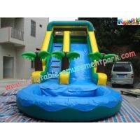 Quality Commercial Grade 0.55mm PVC Tarpaulin Coco Outdoor Inflatable Water Slides for sale
