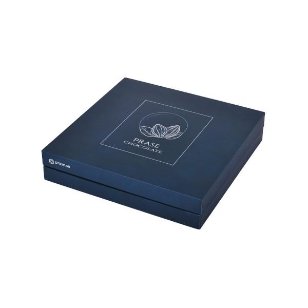 Quality Dark Blue Paperboard Chocolate Paper Boxes Square Shape 2mm Thick Eco Friendly for sale