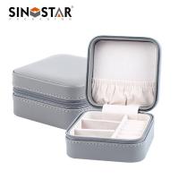 China Screen Printing Surface Finish Leather Jewelry Box with Different Colors Available factory