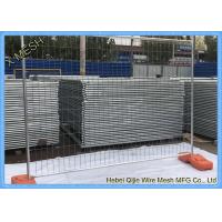 China Heavy Duty Galvanized Temporary Netting Fence With Concrete Block Base factory