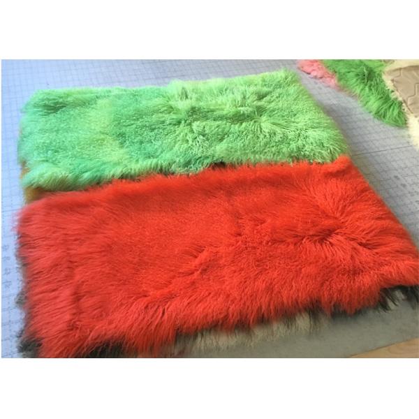 Quality Tibetan Soft Sheepskin Rug In Bathroom 60X120cm , Coloured Sheepskin Rugs for sale