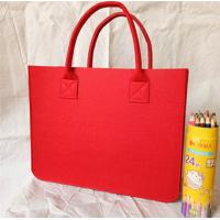 China Wholesale eco promotional custom hand made polyester felt carry shopping tote gift bag woman factory