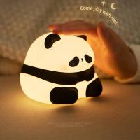 China Cute Panda Led Light Usb Rechargeable Portable Night Lamp Touch Light kids table lamp Silicone Night Light For Kids factory