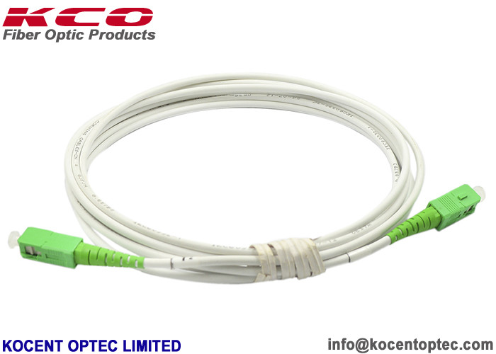 China SC APC Fiber Optic Patch Jumper 3.5mm PE Sheath Ultra Bend / G657B3 Patch Cable factory