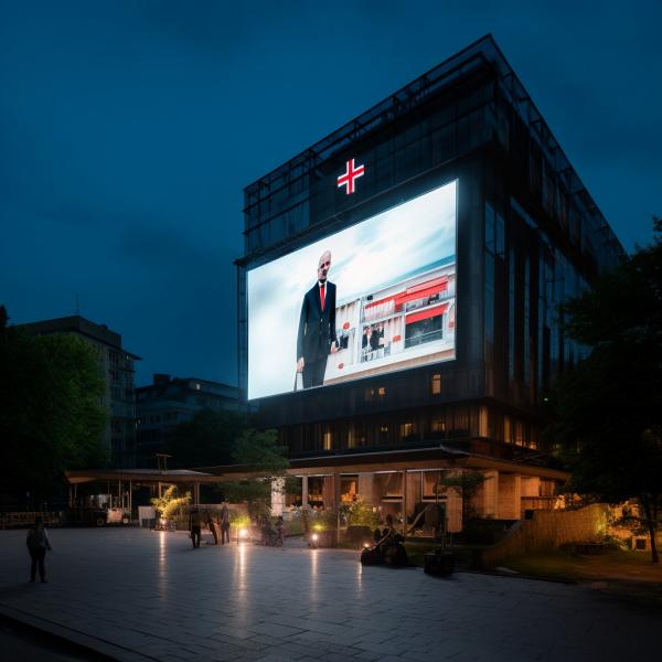 Quality Curved P4.81 Outdoor LED Advertising Screen Immersive Design for sale