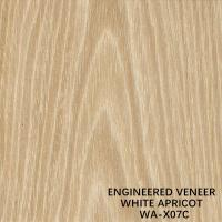 China Natural Apricot X07C Crown Cut Man Made Wood Veneer For Face Veneer Of Door / Cabinet factory