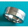 China 8mm Flat Surface Half Shiny Polish Half Matt Brush Finished Cobalt Chrome Ring Wedding Band Jewelry Ring factory