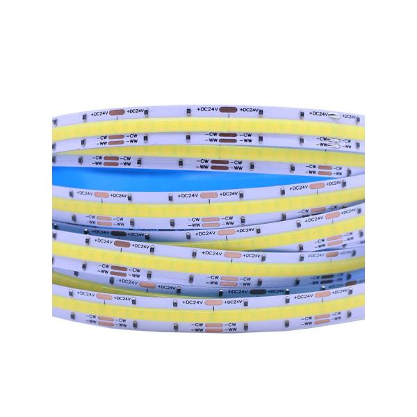 Quality FCOB Dual Colour Led Strip Lights 16.4ft Cct Adjustable Led Strip Warm Cool for sale