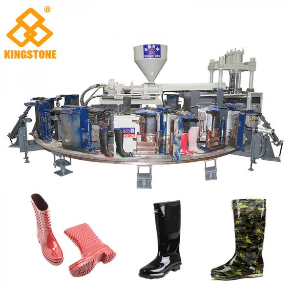Quality 12 Stations 1/2 Color Boot Injection Molding Machine , Gumboots Making Machine  for sale