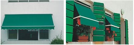 Quality Aluminum Retractable Window Awnings Drop Arm Remote Control Deck Awnings for sale
