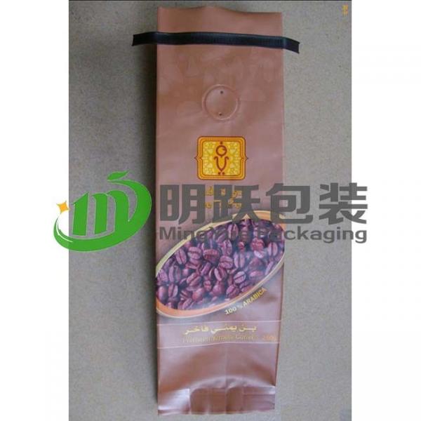 Quality Quad Seal 500g Coffee PET12 Custom Printed Foil Bags With Air Valve And Tin Tie for sale