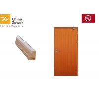 Quality Mahogany Fire Rated Wooden Doors With Panic Bar For Emergency Escape/ Veneer for sale