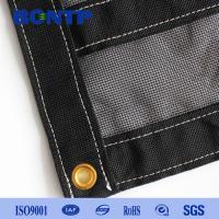 China Black Tarp Truck Cover with 6'' Pocket Reinforced Truck Mesh Tarp with Brass factory