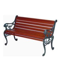 China Cast Iron Wooden Garden Bench , Eco Friendly Outdoor Wooden Bench Seat factory