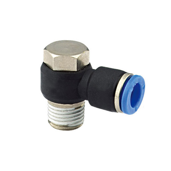 Quality PH outer hexagon one touch Male conntector black colour R thread , Air Fitting for sale
