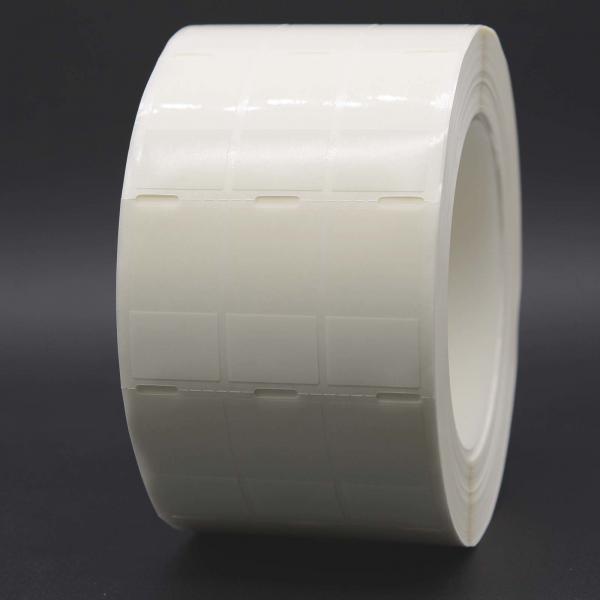 Quality 20mmx38-15mm Cable Adhesive Label 1.5mil White Gloss Transparent Water Resistant Polyester Cable Label for sale