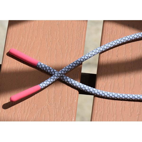 Quality 36cm Long Round Poly Cord Rope with Shiny / matt Silicone Tips Ending for sale