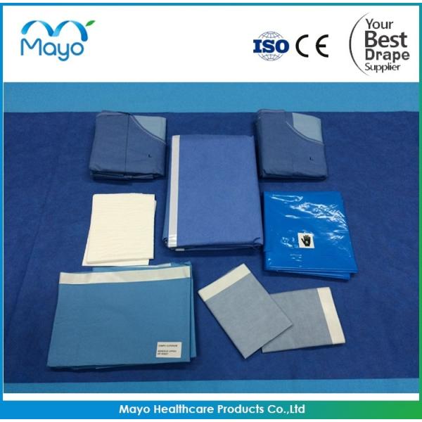 Quality PP PE Lithotomy Drape Set Disposable Surgical Packs Abdominal Drape for sale