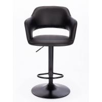 Quality Black Swivel Bar Stool Chairs Piston Kitchen Pub Counter Upholstered Stool for sale