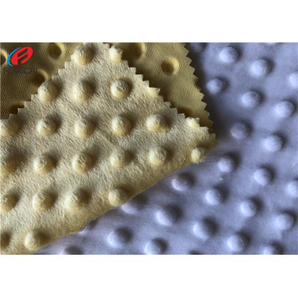 Quality Embossed Minky Dot Polyester Velboa Fabric For Baby , Customized Color for sale