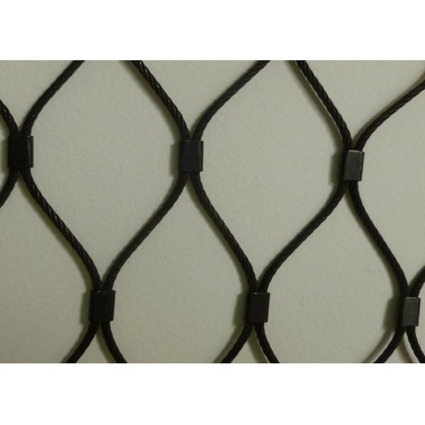 Quality Black Oxidation Stainless Steel Cable Netting Wire Mesh Flexible Woven Type for sale
