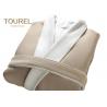 China White And Brown Color Womens Terry Towelling Bathrobe Cotton Coral For Spa Beauty Salon factory