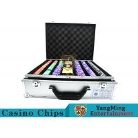 China Stripe Suited Casino Poker Chip Set , 12g Poker Chip Sets With Denominations factory