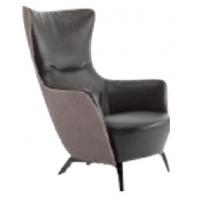 Quality Anti Abrasion Modern High Back Leather Lounge Chair For Living Room for sale