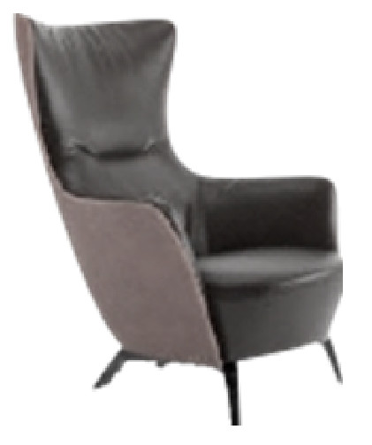 Quality Anti Abrasion Modern High Back Leather Lounge Chair For Living Room for sale