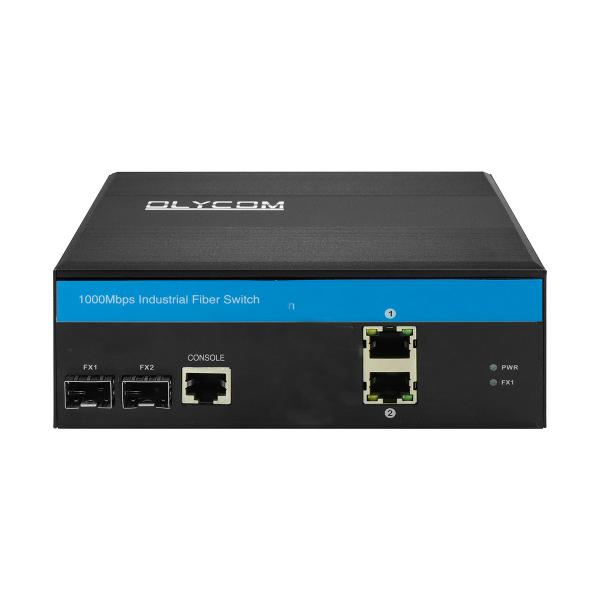 Quality EMC Industrial Grade 4 Port Industrial Managed POE Switch 2SFP Ports 2RJ45 Ports for sale