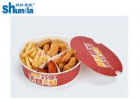 Buy cheap 150oz Popcorn Fried PLA Coated Paper Cup Fan With Plastic Lid from wholesalers