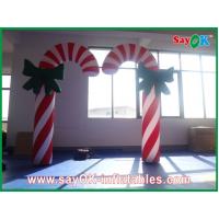 China Custom Durable Advertising Inflatable Candy Cane For Christmas Holiday factory