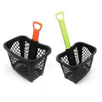 China Conveniently Foldable Plastic Trolley Basket With Four Wheels Easy To Store And Clean factory