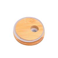 China Wooden Bamboo Reusable Canning Lids For Food Cereal Storage Tea Herbs Coffee factory