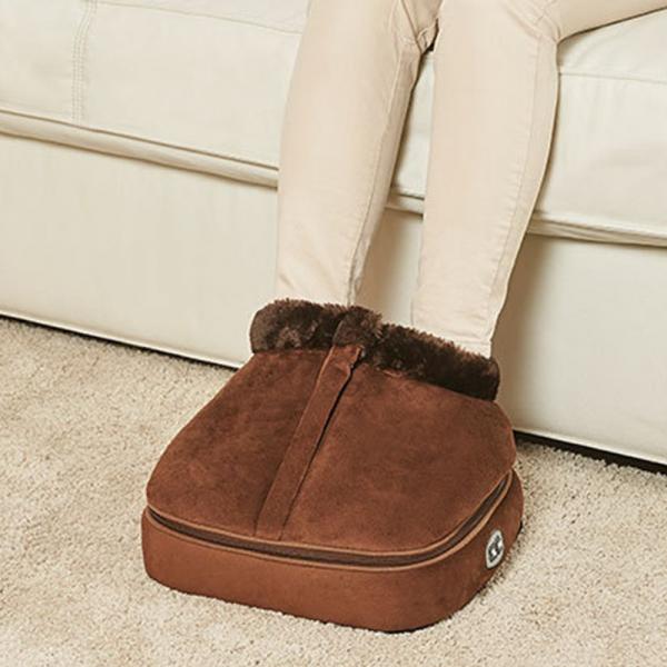 Quality Brown Color Shiatsu Foot Warmer Massager Size 32 * 30 * 13cm High Safety Performance for sale