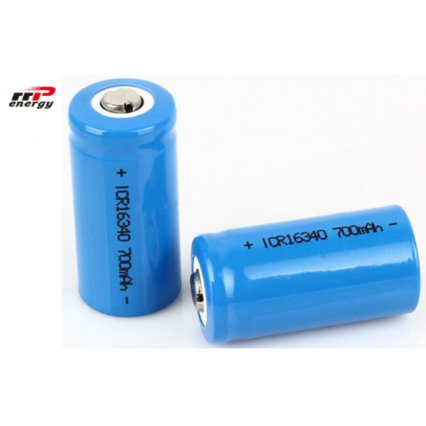 Quality Cylindrical Rechargeable Li Ion Battery Pack 3.7V 16340 700mAh Long Lifespan for sale