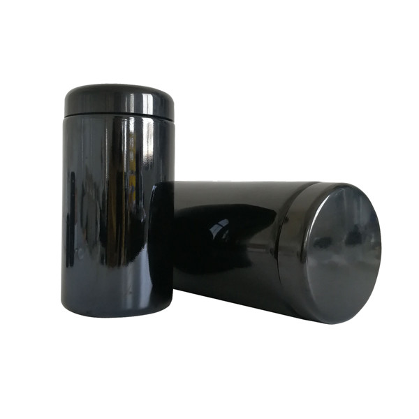 Quality Smell Proof Black Glass Containers Sgs Uv Childproof Jar Flower Packaging Glass Jar for sale