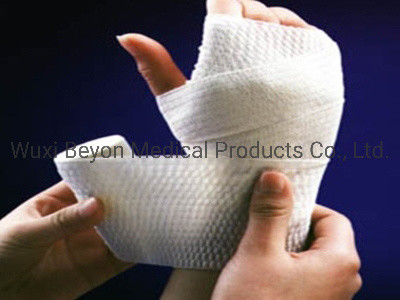Quality 10cm 15 cm 75mm elastic adhesive bandage Hand Finger Wrap Cotton Zinc Oxide Lite Tearable for sale